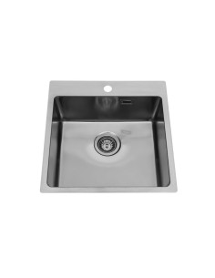 EVIER INOX LISSE 1 BAC SANS ÉGOUTTOIR