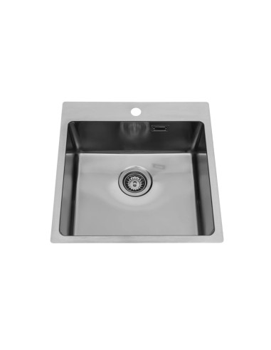 EVIER INOX LISSE 1 BAC SANS ÉGOUTTOIR