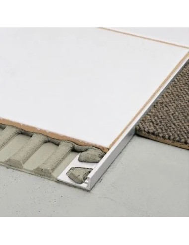 PROFILE D'ANGLE EN ALU LAITON ANODISÉ BROSSÉ SCHLUTER