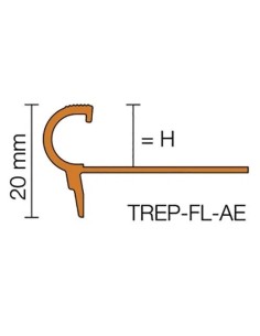 PROFILE POUR NEZ DE MARCHE SCHLUTER TREP EN ALUMINIUM ANODISÉ SCHLUTER 2