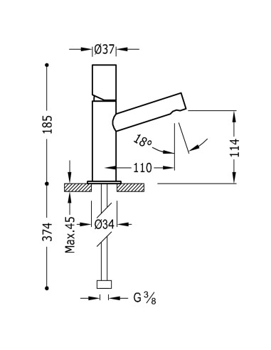 MITIGEUR LAVABO MAX 06110301 TRES