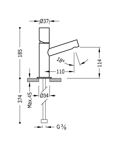 MITIGEUR LAVABO MAX 06110301 TRES