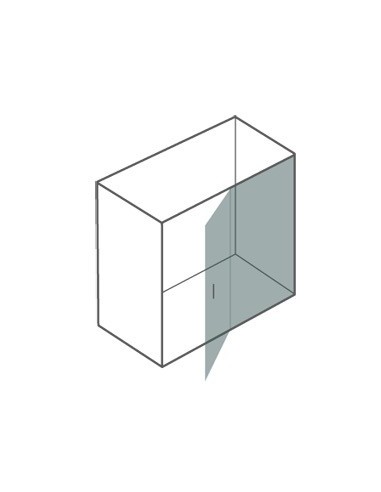 PAROI DE DOUCHE  FRONTAL FIXE +PORTE TEDY 100A CASTEL