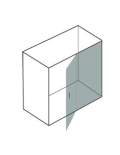 PAROI DE DOUCHE FIXE+PORTE PIVOTANTE TEDY 100B CASTEL 2