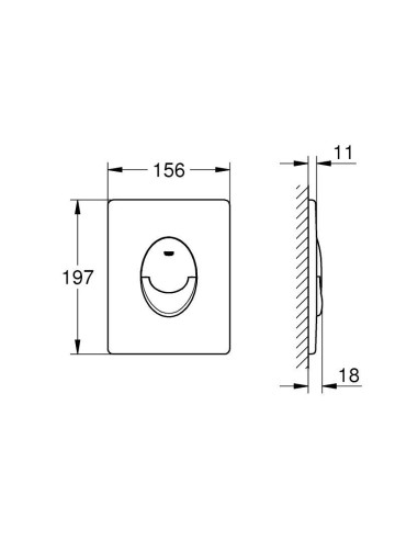 PLAQUE DE DECLENCHEMENT GROHE
