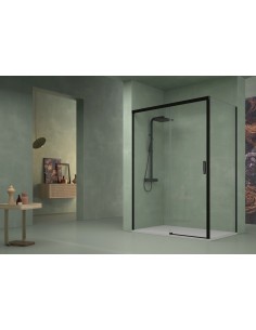 Paroi de Douche Q Line 2 Noir - Série Q Line - QUADRA 2