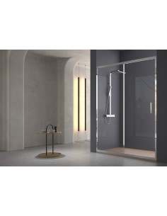 Paroi de Douche Low Line 1 - 1 Porte fixe + 1 Porte coulissante - QUADRA 2