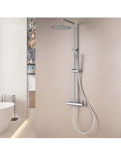Colonne de Douche Mitigeur Ronde Chrome - Colonne de Douche Mitigeur - QUADRA