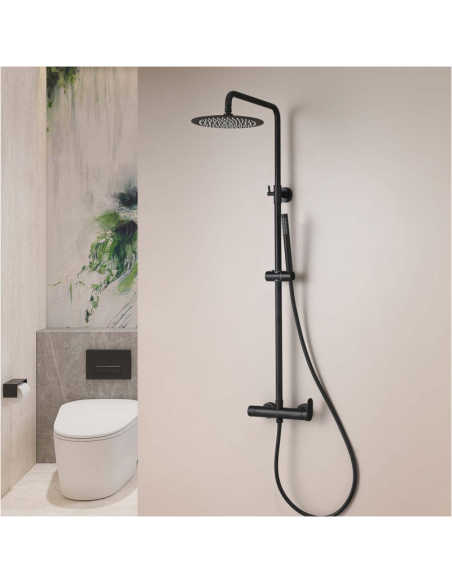 Colonne de Douche Mitigeur Ronde Chrome - Colonne de Douche Mitigeur - QUADRA