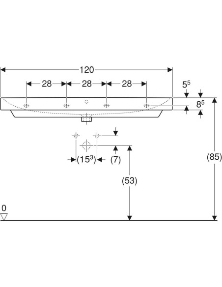 VASQUE CERAMIQUE XXL SMILE SQUARE  GEBERIT