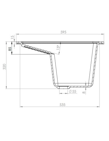 BAC A LAVER AVEC EGOUTTOIR POALGI