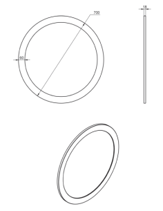 Miroir BLUE Rétroéclairé - VISOBATH 2