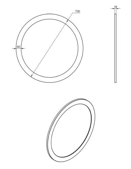 Miroir BLUE Rétroéclairé - VISOBATH