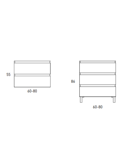 Meuble de Salle de Bain BOX Profondeur 38,5cm - Collection BOX -VISOBATH