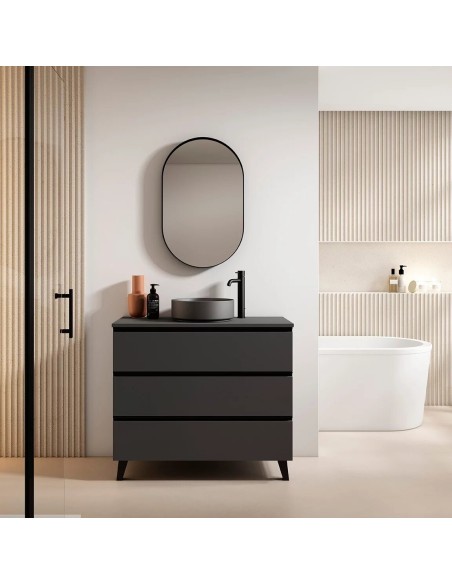 Meuble de Salle de Bain GRANADA avec pieds et 2 tiroirs - Collection GRANADA - VISOBATH