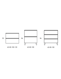 Meuble de Salle de Bain GRANADA avec pieds et 2 tiroirs - Collection GRANADA - VISOBATH 2