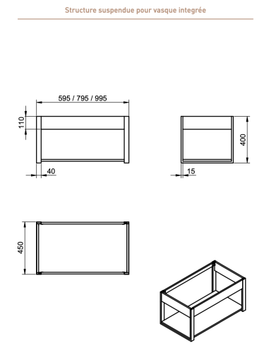 Meuble de salle de bain Quadro - VISOBATH