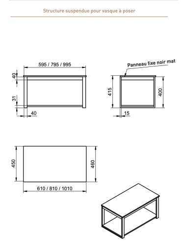 Meuble de salle de bain Quadro - VISOBATH