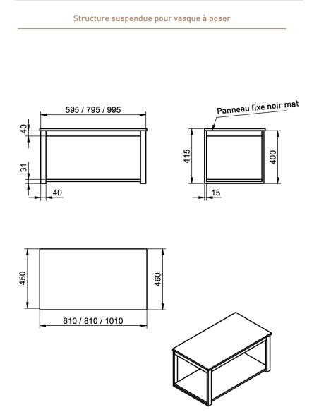 Meuble de salle de bain Quadro - VISOBATH