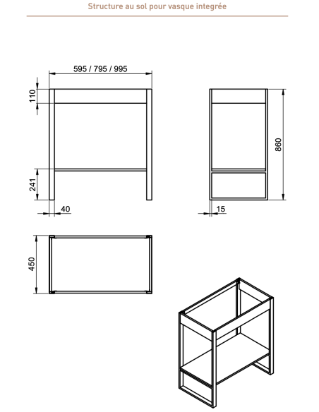 Meuble de salle de bain Quadro - VISOBATH