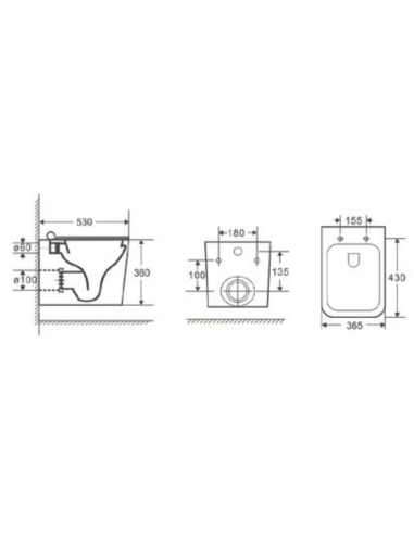 WC Suspendu - PISA Collection - FranceBath