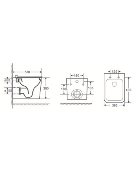 WC Suspendu - PISA Collection - FranceBath