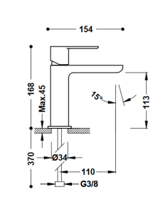 MITIGEUR  LAVABO LOFT TRES GRIFERIA 2