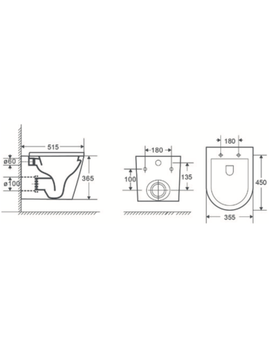 WC Suspendu - Turin Collection - AQUORE