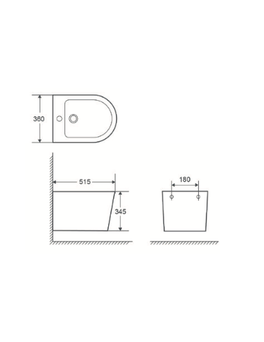 Bidet suspendu - Turin Collection - FranceBath