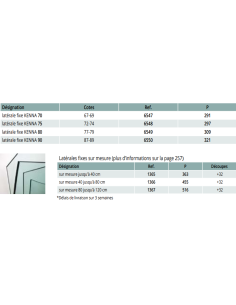 Paroi de Douche KENNA Porte frontale + Porte latérale fixe - Collection KENNA - GME 2