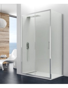 Paroi de Douche PRESTIGE TITAN Porte frontale + Porte latérale fixe