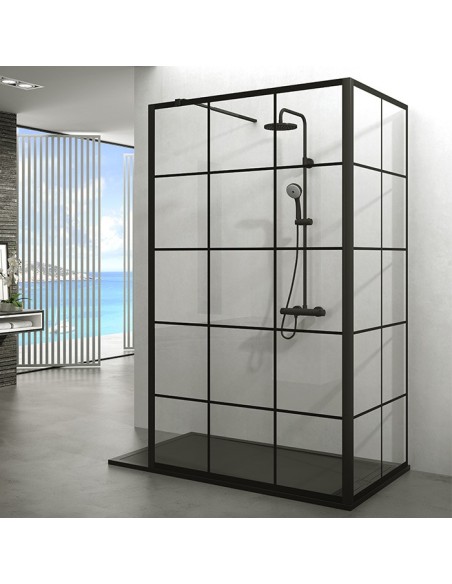 PAROI DE DOUCHE D'ANGLE SCREEN BLACK CHESS ANGULAR   GME