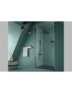Paroi de douche  1 porte battante- Série Abat - QUADRA 2