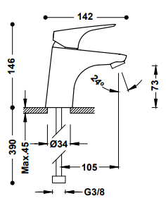 Mitigeur CANIGO - TRES 2
