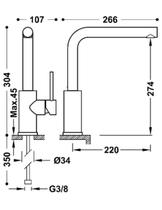 MITIGEUR CUISINE MAX  - TRES GRIFERIA 2