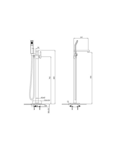 Mitigeur sur pied Orion Monocommande Chrome - GME