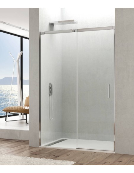 PAROI DE DOUCHE  TEMPLE  1 FIXE + 1COULISSANT  GME