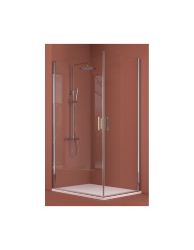 Cabine de douche à charnières avec 2 portes d'angle - Série Abat - QUADRA