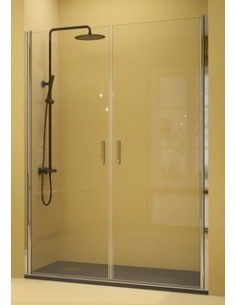 PAROI DE DOUCHE A CHARNIERE  2 PORTE FRONTAL  - SERIE ABAT  - QUADRA