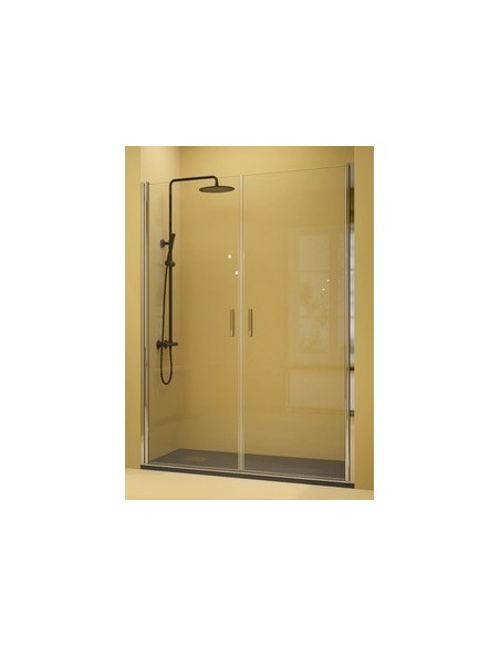 PAROI DE DOUCHE A CHARNIERE  2 PORTE FRONTAL  - SERIE ABAT  - QUADRA