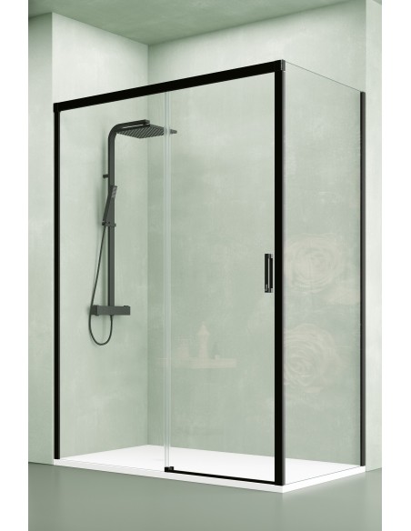 Paroi de Douche Q Line 2 Noir - Série Q Line - QUADRA