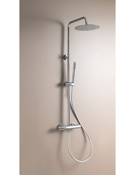 Colonne de Douche Thermostatique Chrome Rond - QUADRA