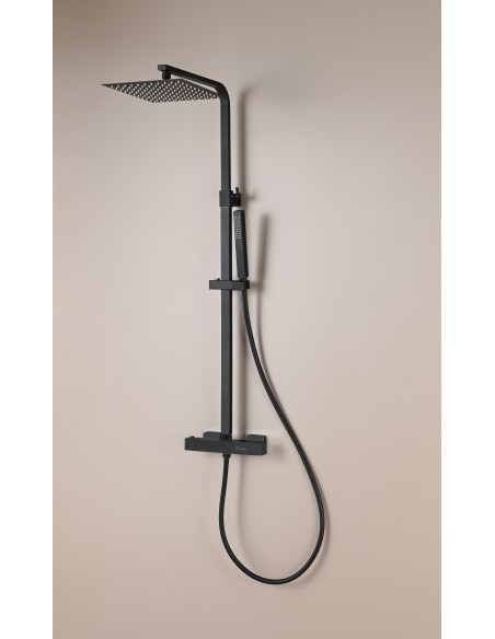 Colonne de Douche Thermostatique Chrome Carré - Colonne de Douche Thermostatique - QUADRA