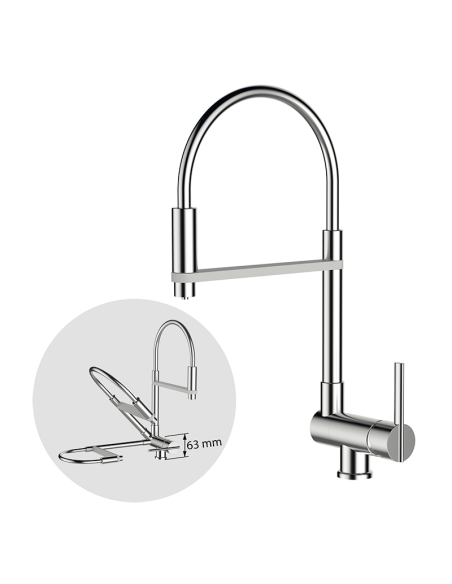 mitigeur évier rabattable