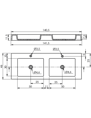 LAVABO SANYDUR SLATE CLEVER DUO SANYCCES