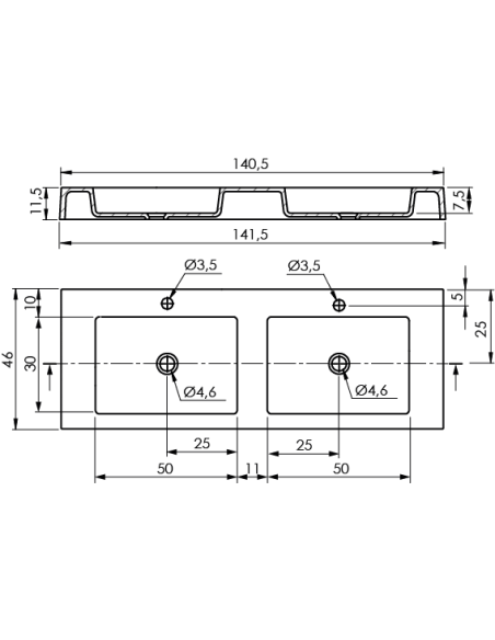 LAVABO SANYDUR SLATE CLEVER DUO SANYCCES