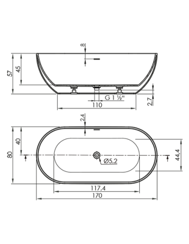 BAIGNOIRE RONDO SANYCCES