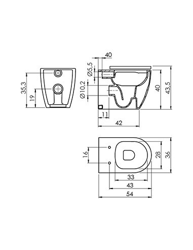 WC SUSPENDU WALL HUNG SANYCCES
