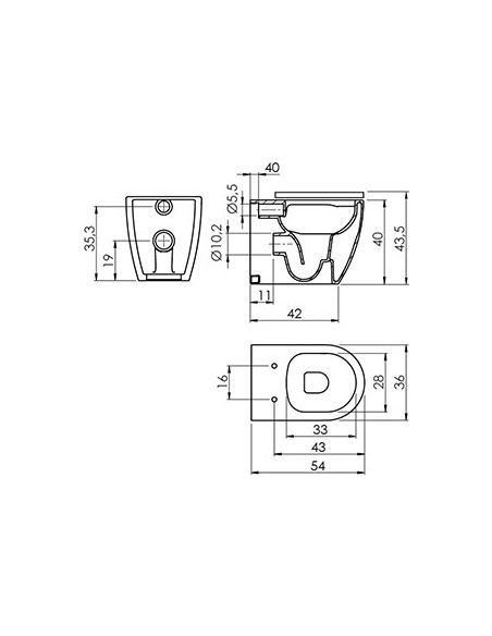 WC SUSPENDU WALL HUNG SANYCCES