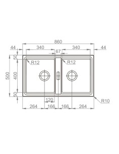 EVIER DE CUISINE DOUBLE BAC  FUSSION AQUORE 2